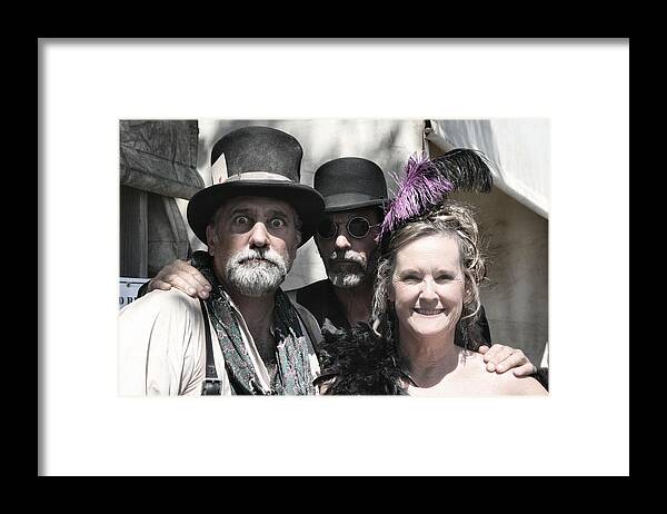 Gambler Framed Print featuring the photograph The Gamblers and the Painted Lady of the Gold Rush Days by Sally Bauer
