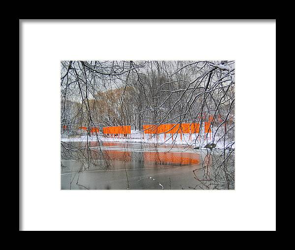 The Gates Framed Print featuring the photograph The Gates at The Lake by Cornelis Verwaal
