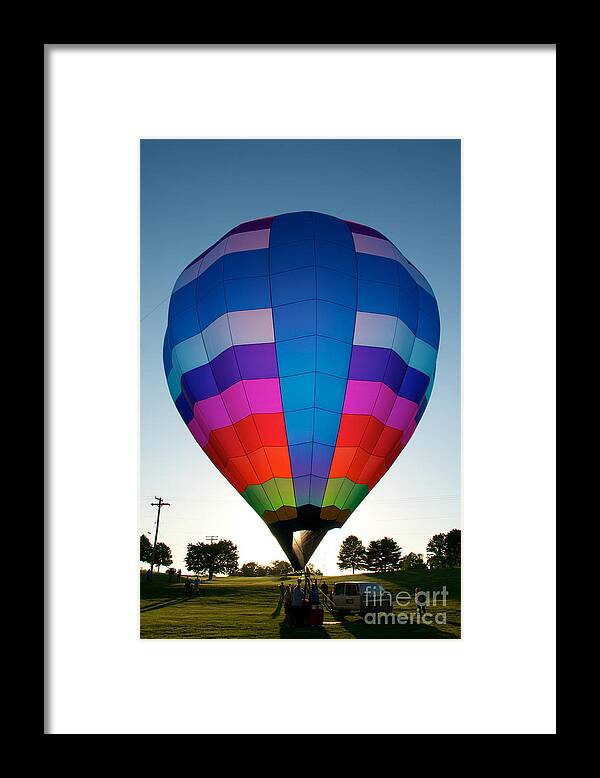 Hot Air Balloons Framed Print featuring the photograph The Glow Behind 3 by Mark Dodd