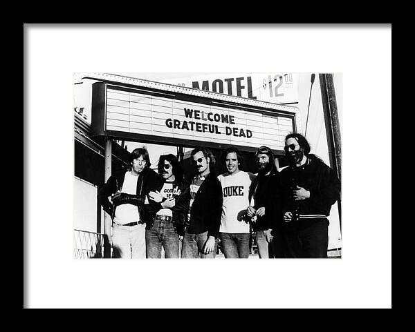 Black And White Framed Print featuring the photograph The Grateful Dead Phil Lesh, Mickey by Everett