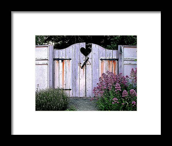 Fence Framed Print featuring the digital art The Heart, like an old gate needs Care and Attention by Ben Freeman