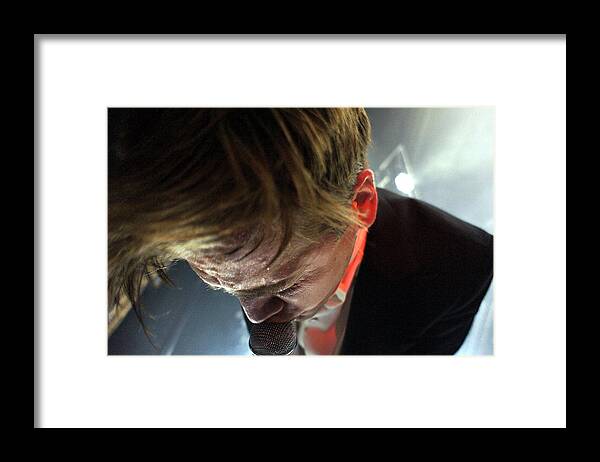 The Hives Framed Print featuring the photograph The Hives' Howlin' Pelle Almqvist by Jesse Seilhan