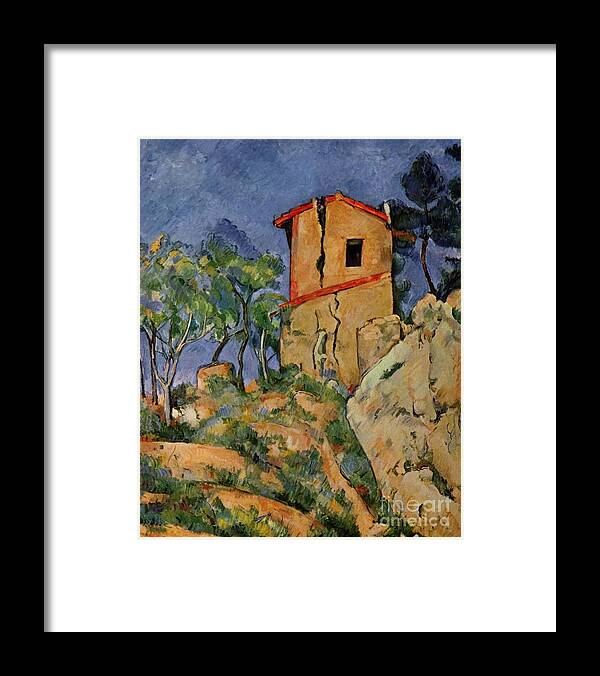 Cezanne Framed Print featuring the painting The House with Burst Walls by Extrospection Art