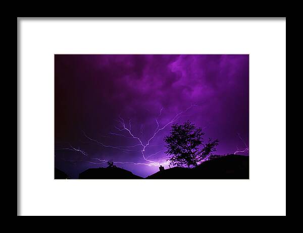 Lightning Framed Print featuring the photograph The Lightning Spread by Lisa Spencer