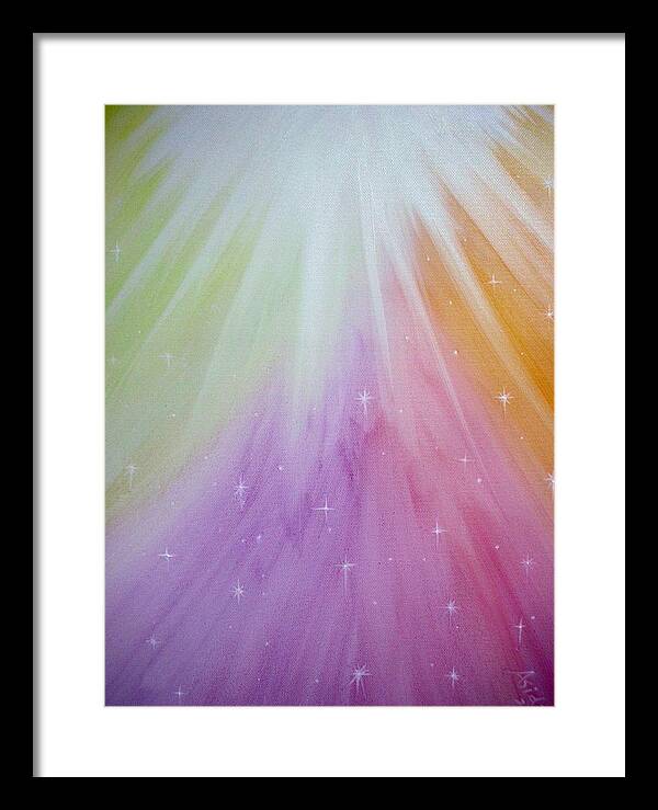 Spiritual Paintings Framed Print featuring the painting The lights by Asida Cheng
