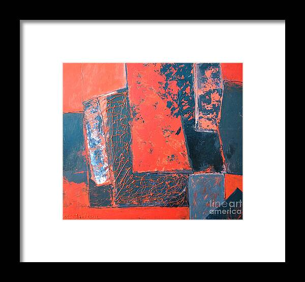 Abstract Framed Print featuring the painting The Ludic Trajectories Of My Existence by Ana Maria Edulescu