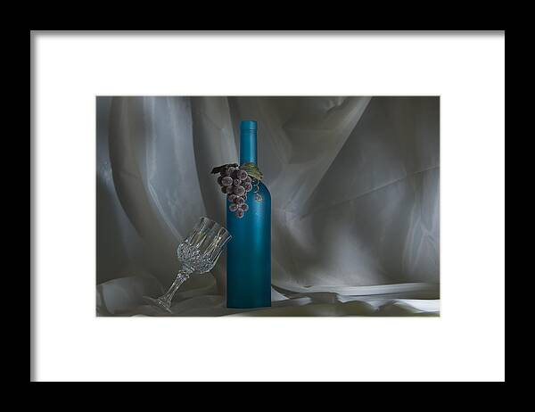 Wine Bottle Framed Print featuring the photograph The morning after by Steven Richardson