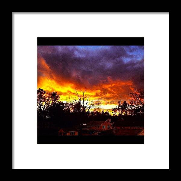  Framed Print featuring the photograph The Neighborhood Is Glowing Orange by Mark Scheffer