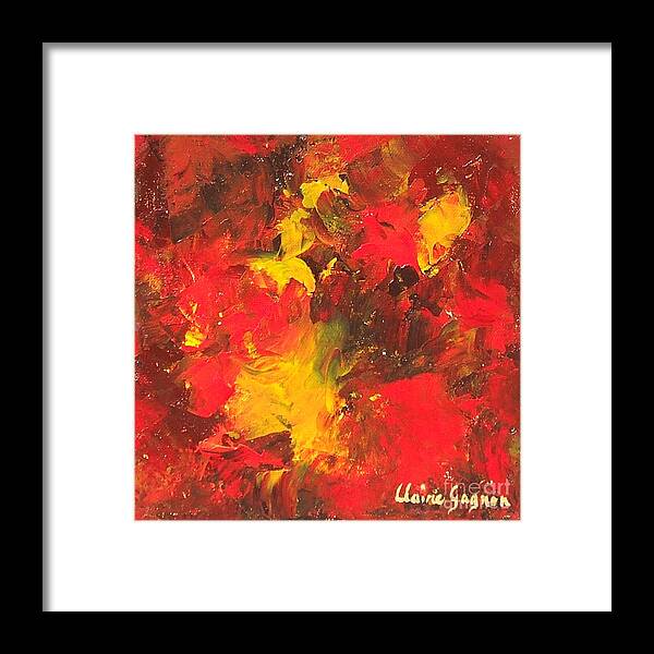 Abstract Framed Print featuring the painting The Old Masters by Claire Gagnon
