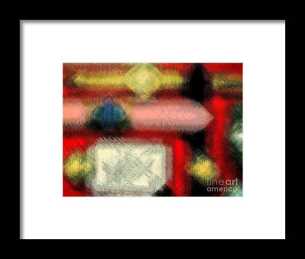 Abstract Framed Print featuring the mixed media The Only Reason by Gwyn Newcombe