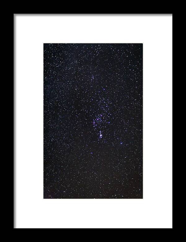 Astronomic Framed Print featuring the photograph The Orion Constellation by Laurent Laveder