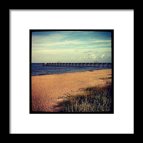 Beach Framed Print featuring the photograph The Pier by Noah Jacob