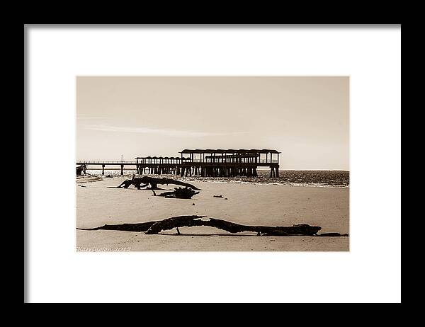 Landscapes Framed Print featuring the photograph The Pier by Shannon Harrington