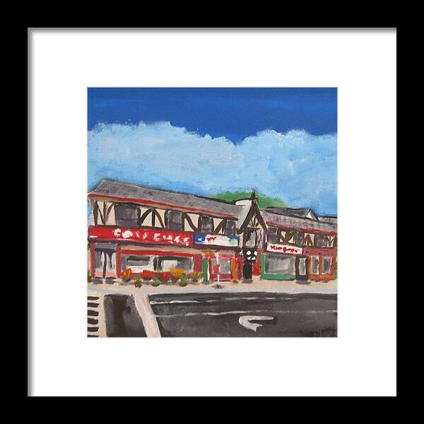 Shops Framed Print featuring the painting The Runnymede by Jennylynd James