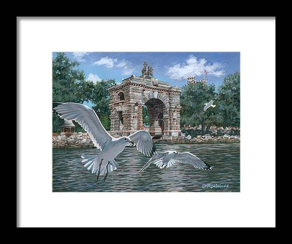 Thousand Islands Framed Print featuring the painting The Stone Arch by Richard De Wolfe