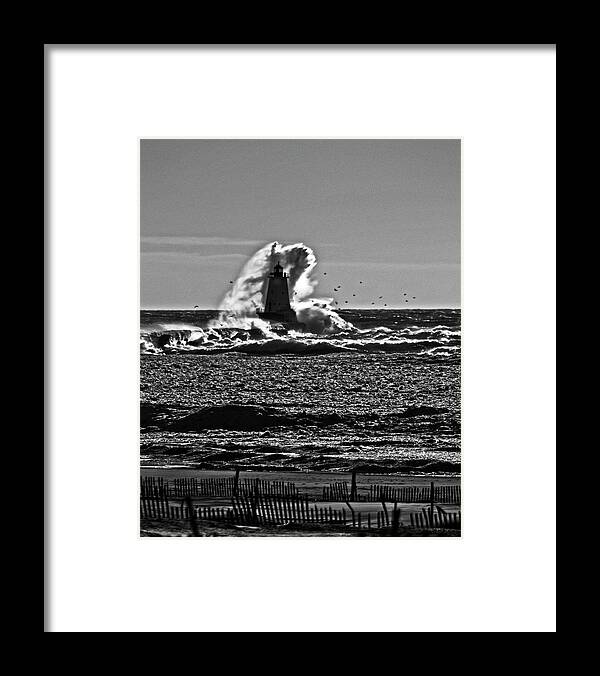 Lighthouse Framed Print featuring the photograph The Wave by Randall Cogle