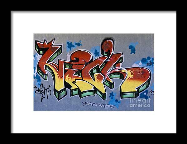 Graffiti Framed Print featuring the photograph The Writing on the Wall by Heiko Koehrer-Wagner