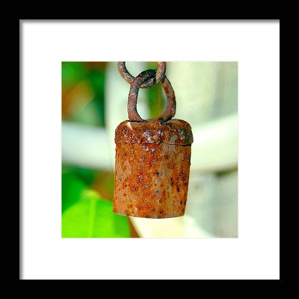 Primeshots Framed Print featuring the photograph There Is This Rusty Old Bell That Hangs by Vicki Damato
