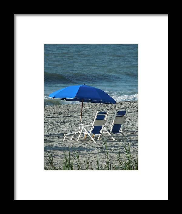 Beach Framed Print featuring the photograph These Chairs Are Calling Your Name by Chad and Stacey Hall