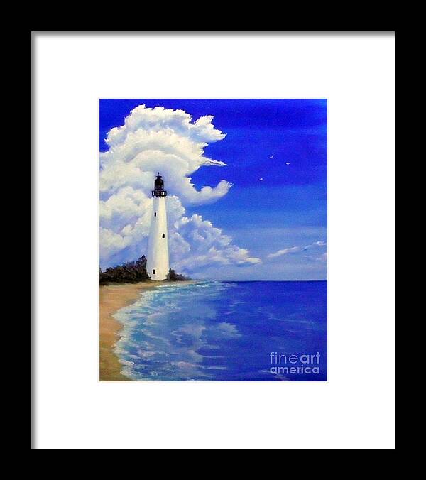 Huge Clouds Framed Print featuring the painting They Also Serve by Peggy Miller