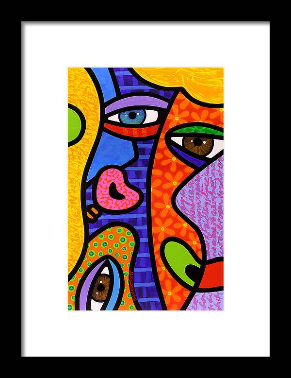 Abstract Framed Print featuring the painting Third Eye Rising by Steven Scott
