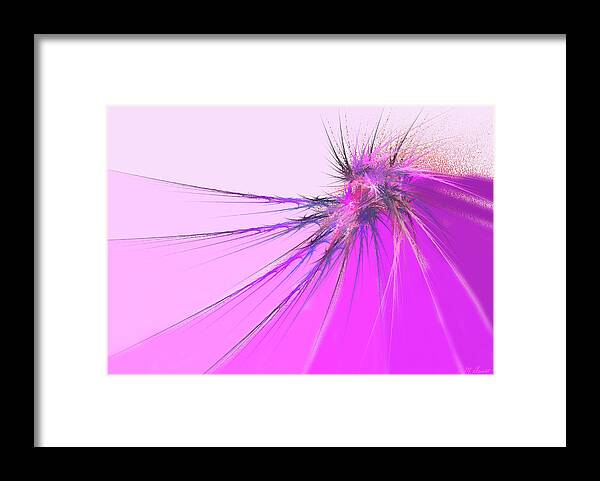 Digital Framed Print featuring the digital art Thistle by Michael Durst