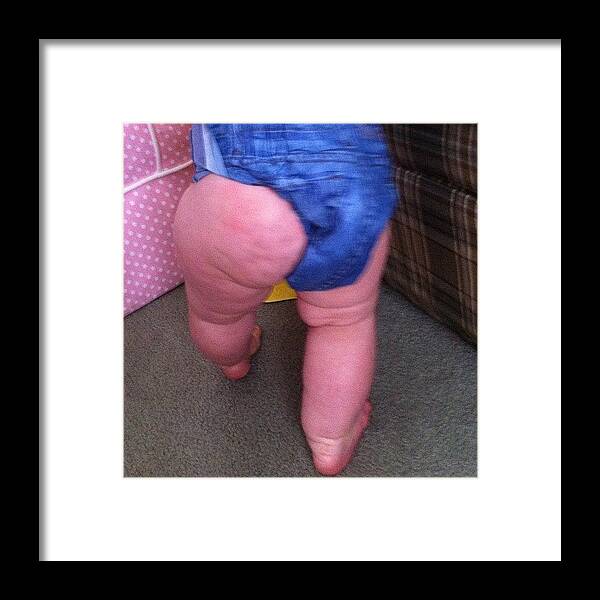 Backthatassup Framed Print featuring the photograph #thong #diaper #baby #nofilter by T C