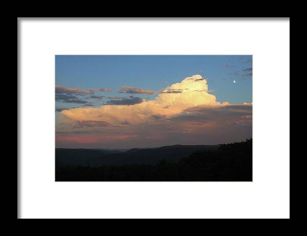 Massachusetts Framed Print featuring the photograph Thunderstorm over Deerfield River and Green Mountains by John Burk