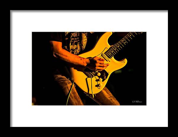 Music Framed Print featuring the photograph Tickling the Strings by Christopher Holmes