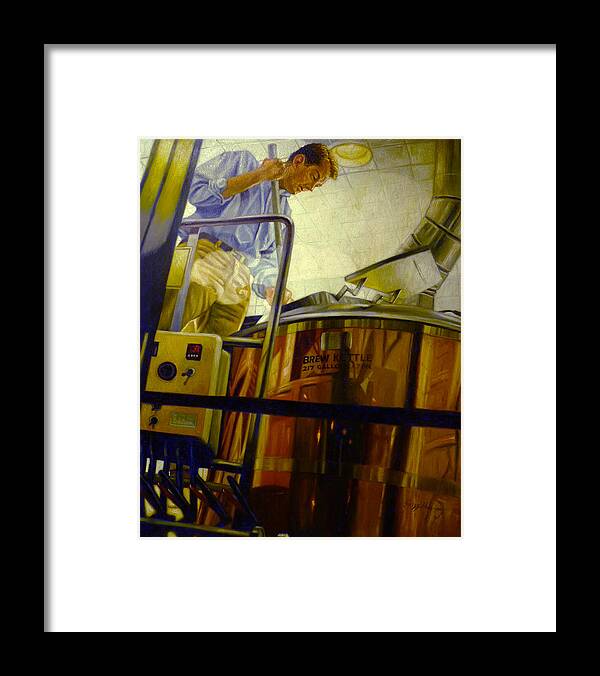Brewer Framed Print featuring the painting Tight Squeeze by Gregg Hinlicky