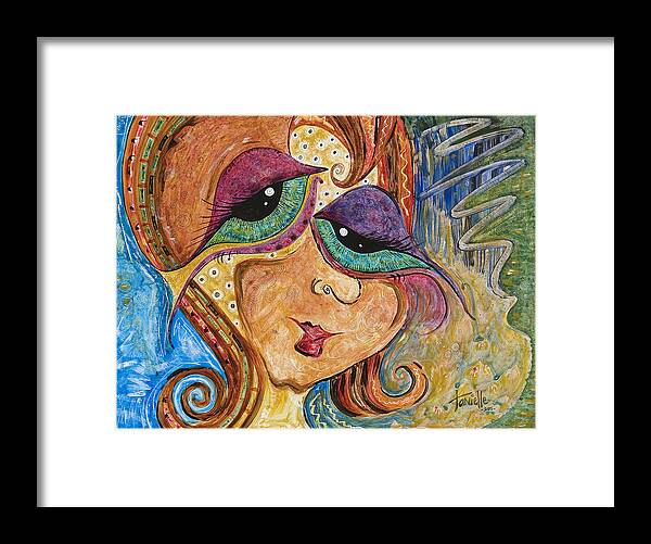 Self Portrait Framed Print featuring the painting Time Is Flying By by Tanielle Childers