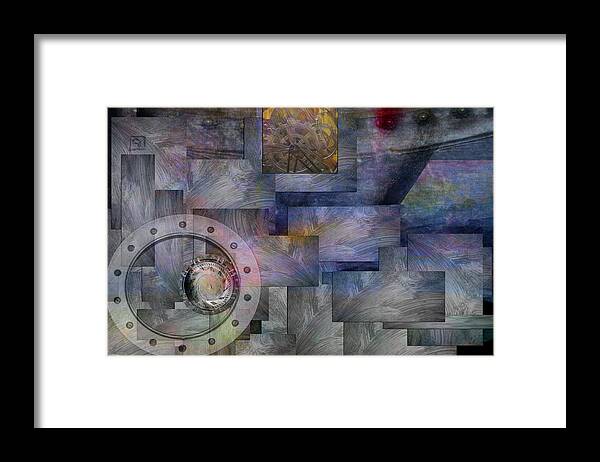 Abstract Framed Print featuring the painting Time Travelers by Jean Moore