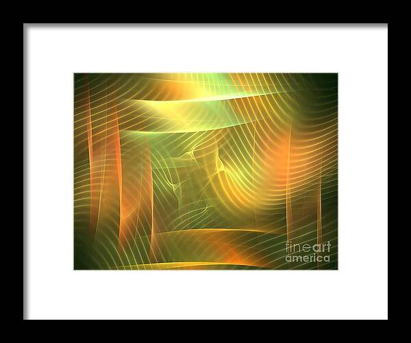 Gold Home Decor Framed Print featuring the digital art Time Warp by Kim Sy Ok