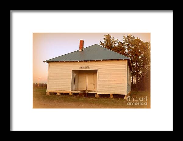 Architecture Framed Print featuring the photograph Tiner One Room School House by Kathy White