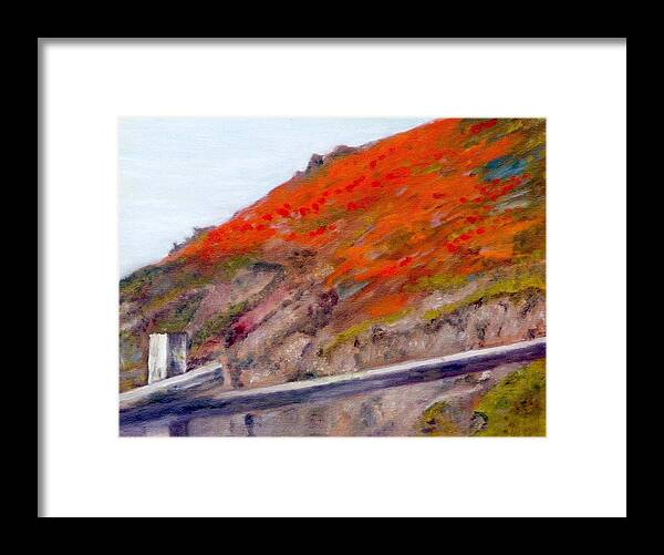 Ice Plant Framed Print featuring the painting To the Lighthouse by Brent Harris