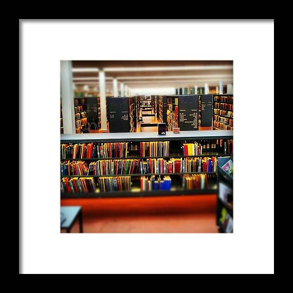 People Framed Print featuring the photograph #today #at #the #library #books #colors by Ole Back