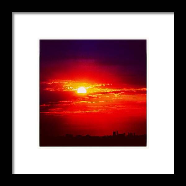 Beautiful Framed Print featuring the photograph #today #early #am #capture #mississauga by Christinaashley Huynh