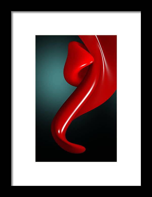 Tongue Play Framed Print featuring the digital art Tongue Play by Richard Rizzo