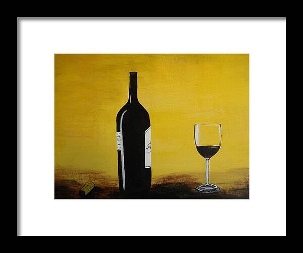 Red Wine Framed Print featuring the painting Too Good To Share by Denise Hills