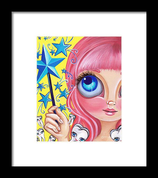 Yellow Framed Print featuring the painting Tooth Fairy by Jaz Higgins