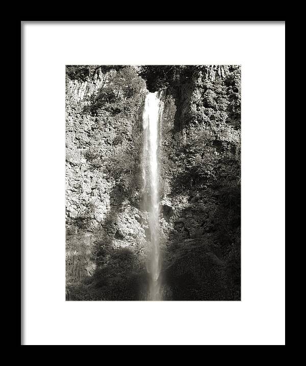 Multnomah Falls Framed Print featuring the photograph Top Half Multnomah Falls by Lora Fisher