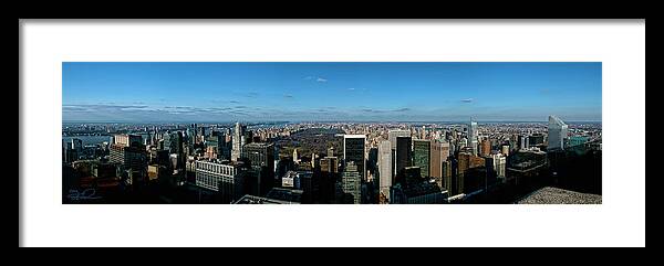 Panoramic Framed Print featuring the photograph Top 'o the Rock by S Paul Sahm