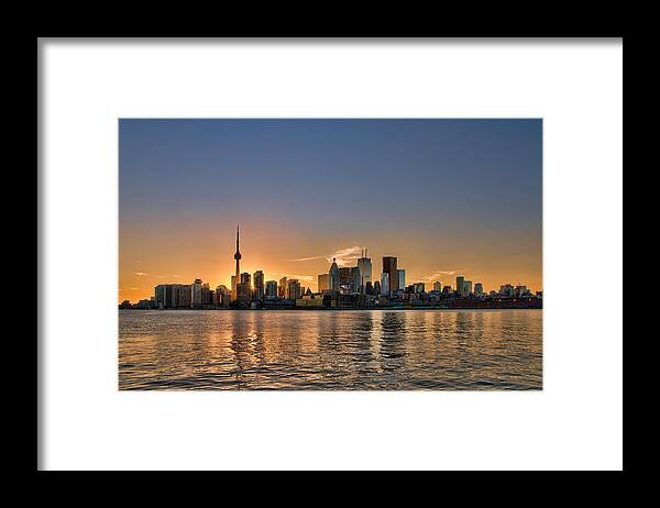 Toronto Framed Print featuring the photograph Toronto at Sunset by Mark Whitt