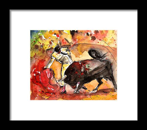 Animals Framed Print featuring the painting Toroscape 61 by Miki De Goodaboom