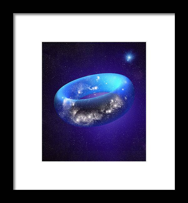Universe Framed Print featuring the photograph Torus Universe, Artwork by Mehau Kulyk