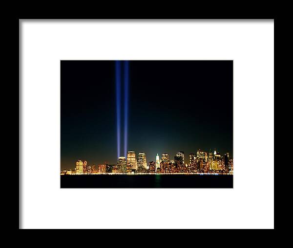 New York City Framed Print featuring the photograph Towers of Light by Cliff Wassmann