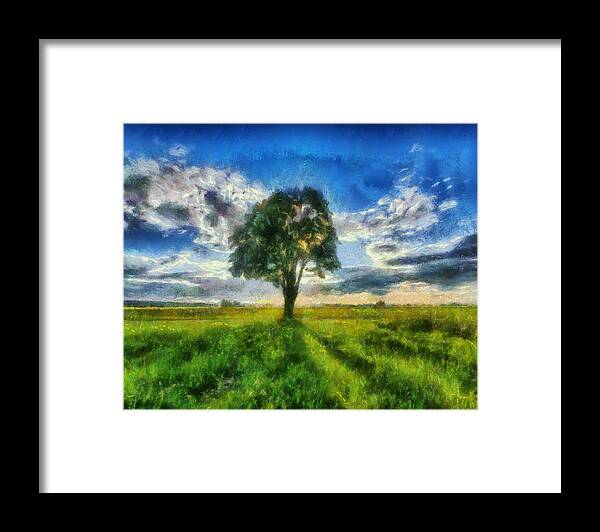 Www.themidnightstreets.net Framed Print featuring the painting Tree of Life by Joe Misrasi