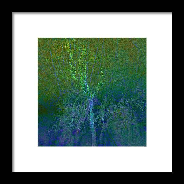 Blue Framed Print featuring the digital art Tree Of Life by Ken Walker