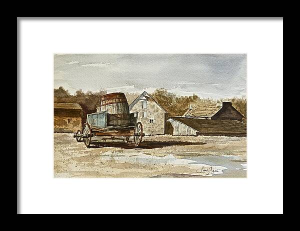 Cider Barrel Framed Print featuring the painting Tribute to Andrew Wyeth I by Frank SantAgata