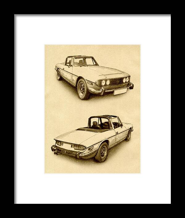 Triumph Stag Framed Print featuring the digital art Triumph Stag by Michael Tompsett